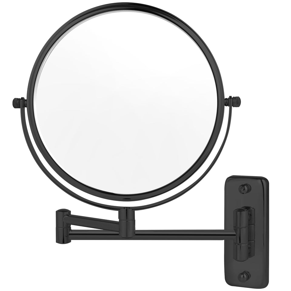 IZHIBATU 8-inch wall mounted mirror with 10x magnification for detailed makeup inspection.