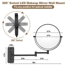 IZHIBATU double-sided makeup mirror for quick full-face and detail views.