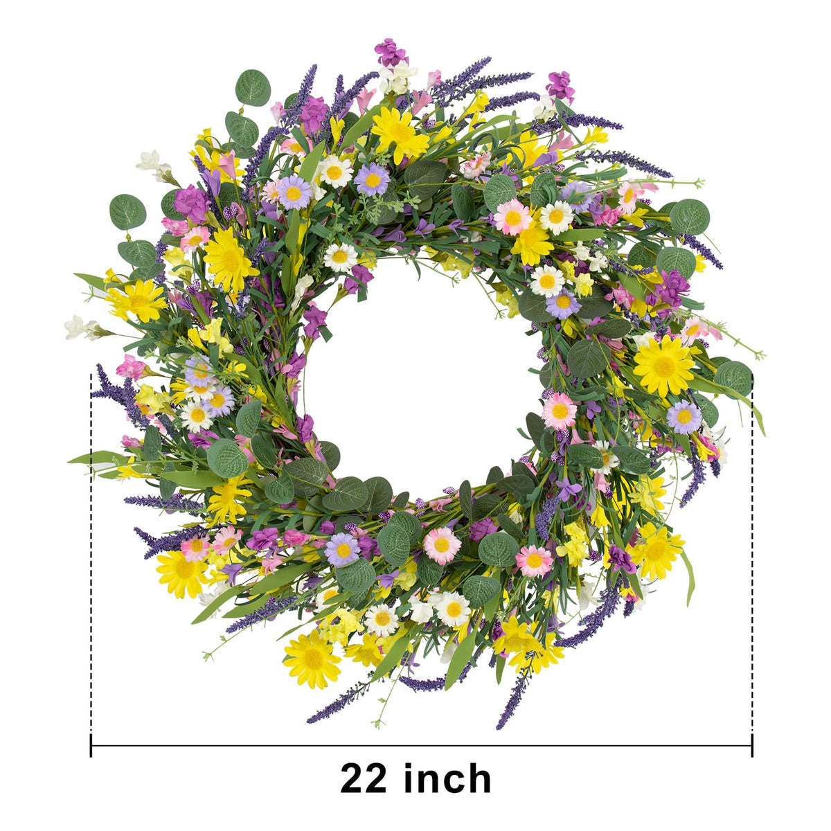 J'FLORU wreath displayed indoors or sheltered outdoor spaces.