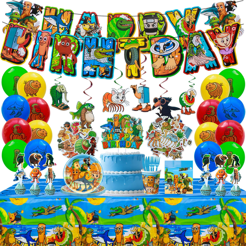 J6&H6 Brainrot banner enhances party visuals and photo-worthy moments.