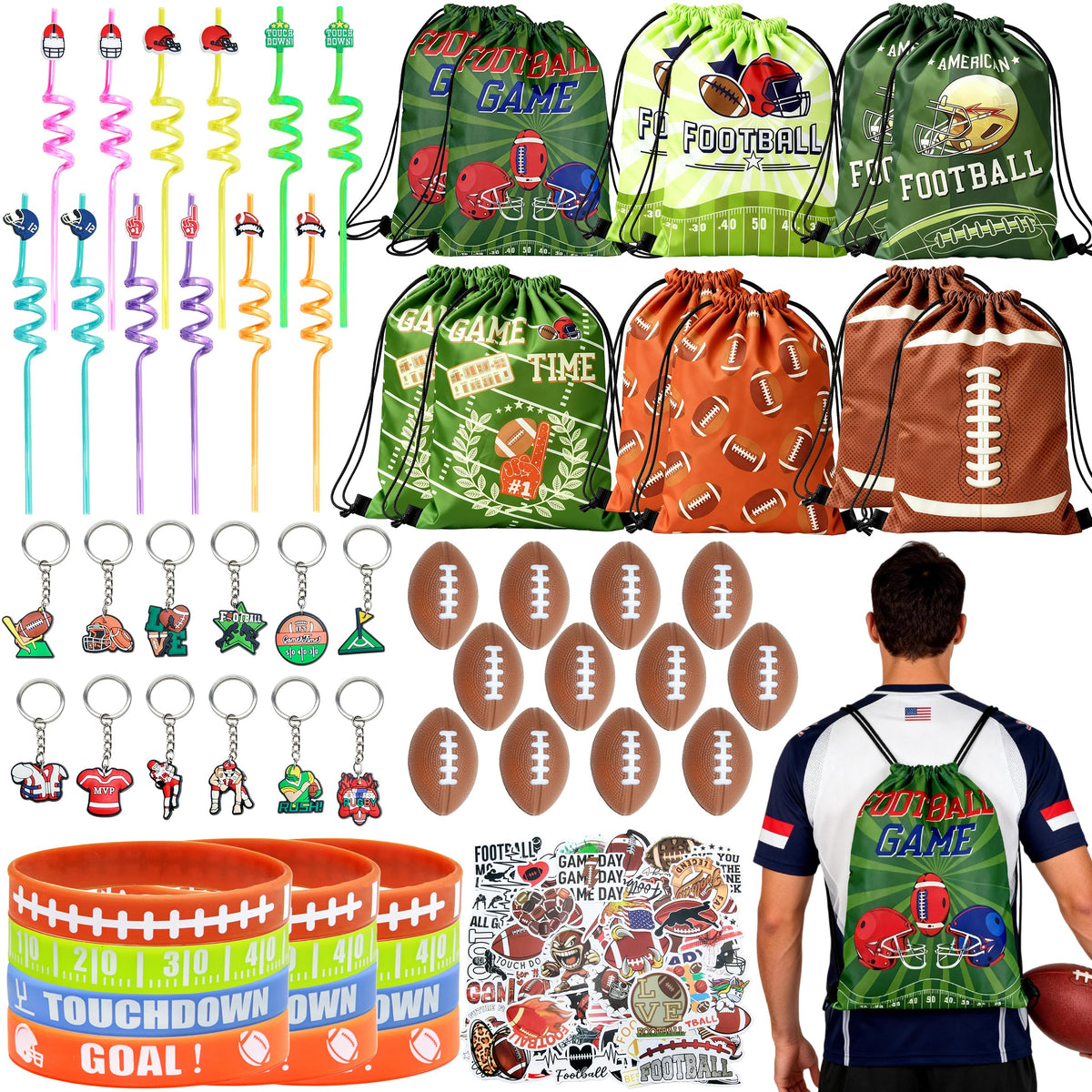 J6&H6 multi-pack for football-themed birthdays or school events