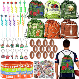 J6&H6 football drawstring bags with six designs for party favors and team spirit