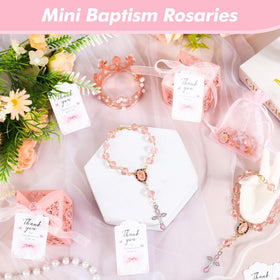 J6&H6 pink drawstring organza bags showcase gifts with a soft satin feel.