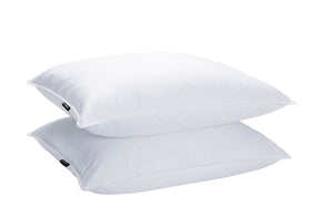 JA COMFORTS pillow cotton cover close up showing breathable fabric for cool nights