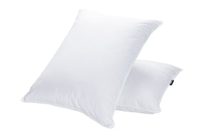 JA COMFORTS goose down pillow front view with plush loft for restful sleep