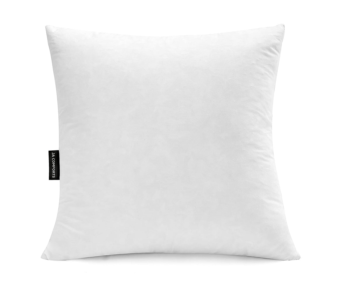 JA COMFORTS 28x28 pillow insert front view with plush, supportive loft.
