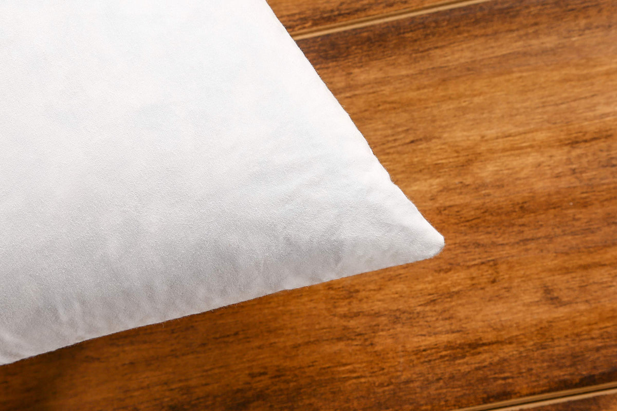 JA COMFORTS two-pack pillow inserts ready to refresh a sofa or bed.