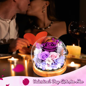 Jabeick anniversary rose dome presents a durable, sentimental decor piece.
