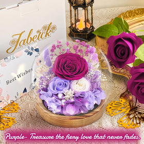 Jabeick eternal rose with LED gift box brightens spaces.