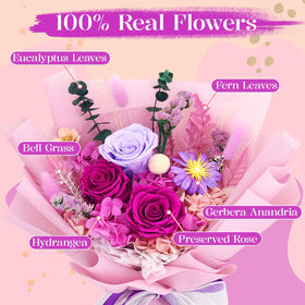 Jabeick exquisite preserved bloom arrangement in a refined handcrafted setting