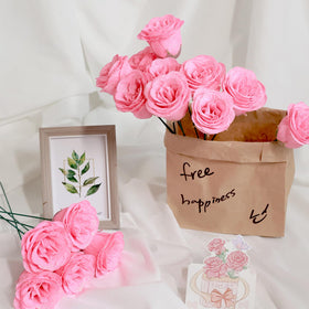 Jabeick Glitter Roses Bouquet premium wrapping paper for elegant presentation.