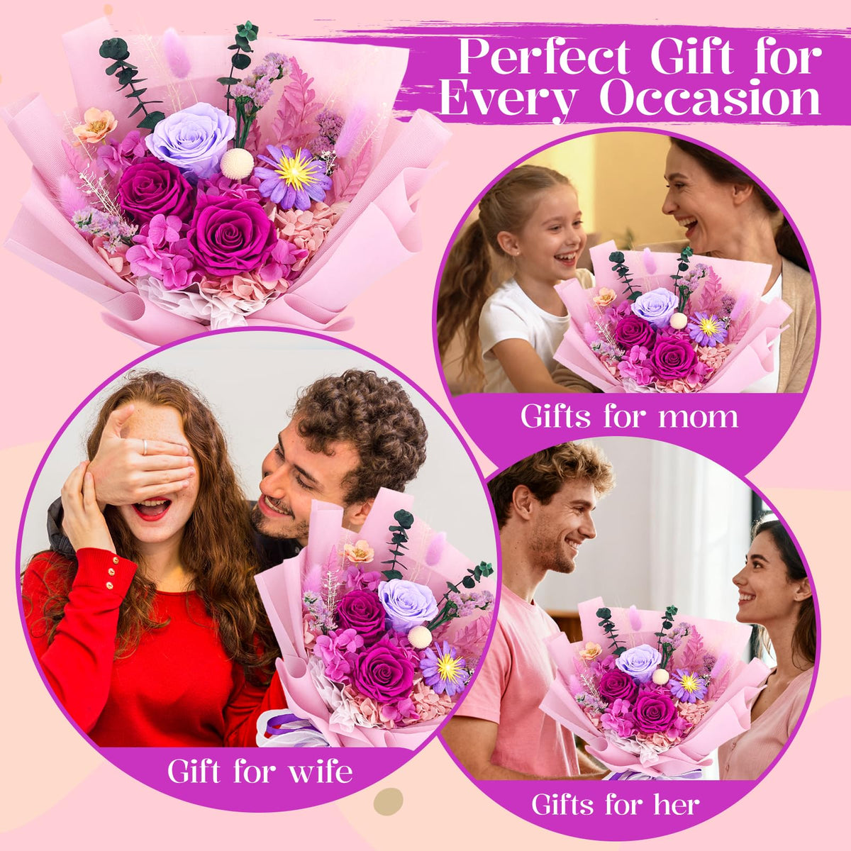 Jabeick Mothers Day delivery bouquet to delight mom or partner