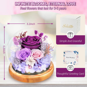 Jabeick Valentine’s Day rose dome offers a thoughtful, lasting gift idea.