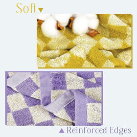 Jacquotha towel edge reinforcement prevents unraveling during washes