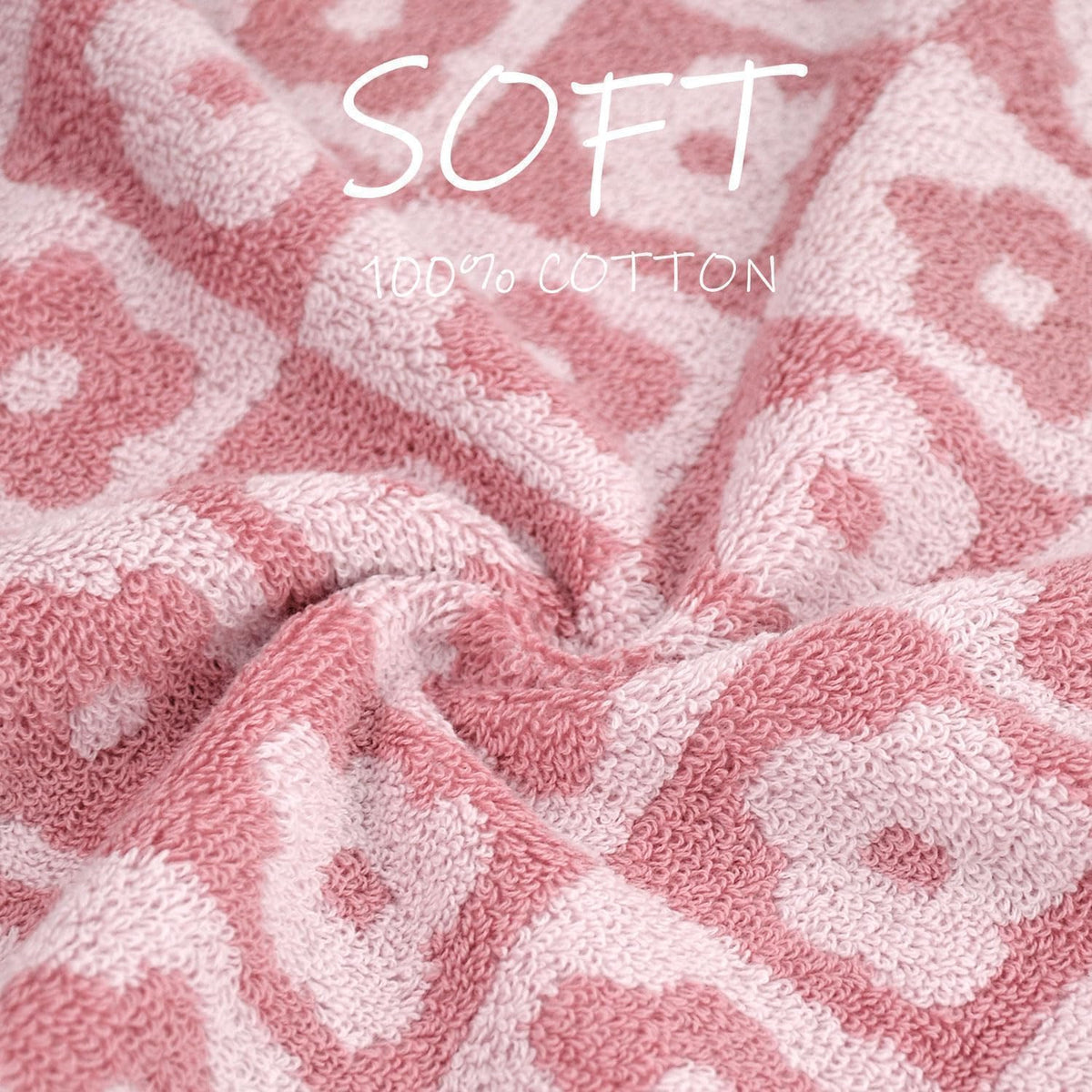 Jacquotha color-rich set on a towel bar enhances home decor.