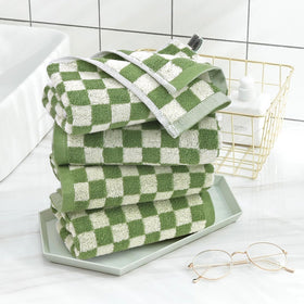 Jacquotha Green Hand Towels quick-dry fabric close-up for fast drying