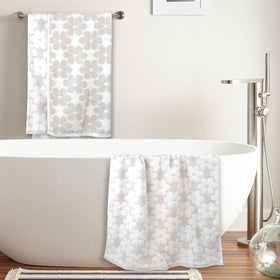 Jacquotha light beige color complements any bathroom style.