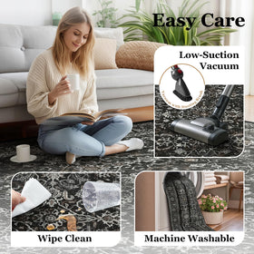 Jainmy pet-friendly rug supports busy households with kids and pets.