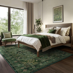 Jainmy washable non-slip rug with low-pile for high-traffic spaces.