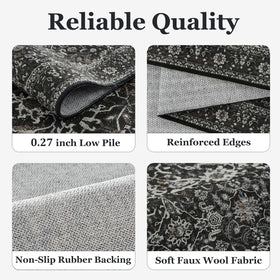 Jainmy washable rug design allows quick cleaning after everyday messes.