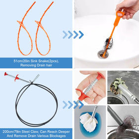JAIZAIWJ multi-function drain kit tackles toilets, sinks, and drains.