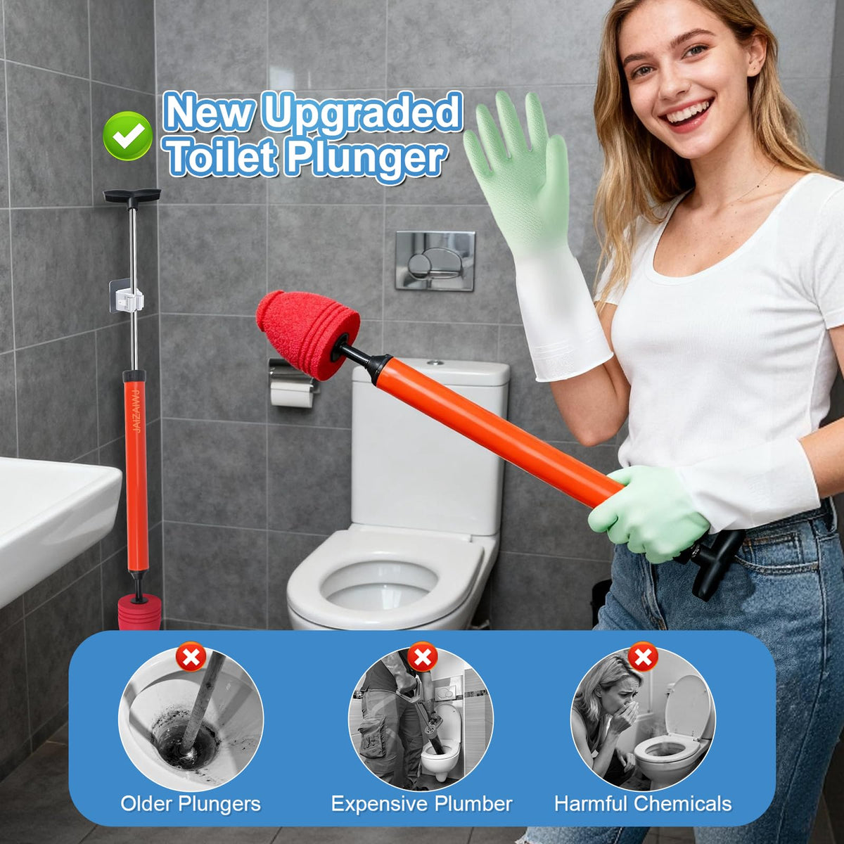 JAIZAIWJ sink snake 51cm clears hair clogs in kitchen and bathroom drains.