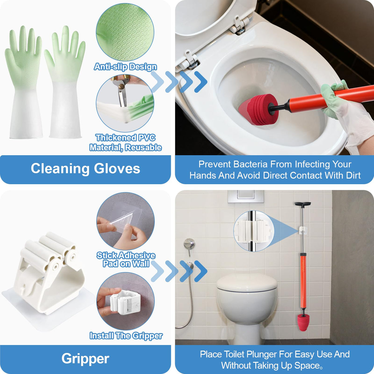 JAIZAIWJ toilet clog remover set for bathrooms and floors.