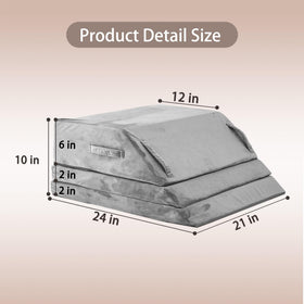 jakoola wedge pillow on non-slip base stays in place