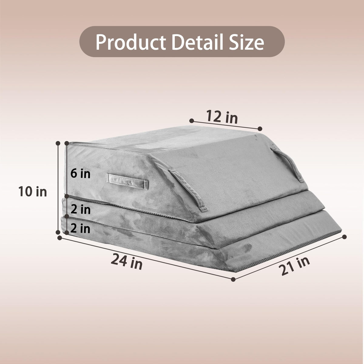 jakoola wedge pillow on non-slip base stays in place
