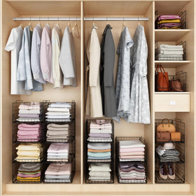 Jakyitvi closet drawer organizers help separate clothes efficiently.