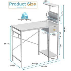 Jakyitvi desk foldable fabric drawer keeps items organized.
