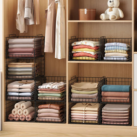 Jakyitvi foldable closet bins save space when not in use.