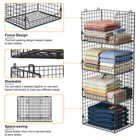 Foldable storage bins by Jakyitvi expand capacity and accessibility.