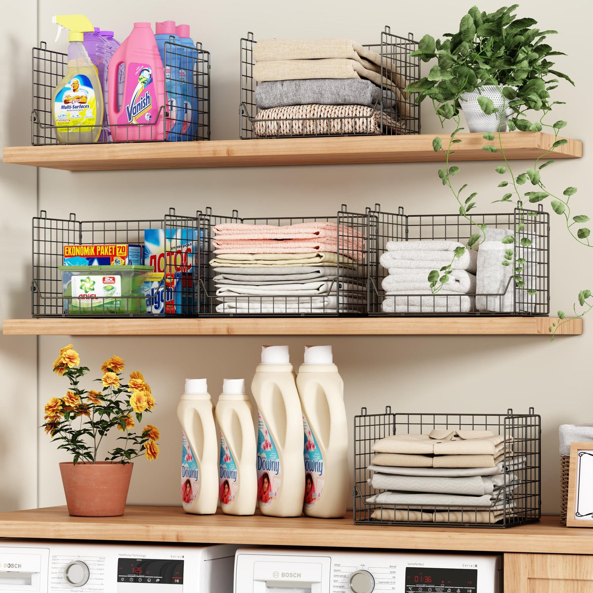 Space-saving solution for sweaters and jeans with 4-tier height.