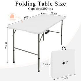 JALANCY folding table carrying handle enables easy transport
