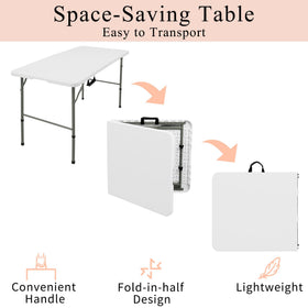 JALANCY folding table hdpe surface waterproof and easy to clean