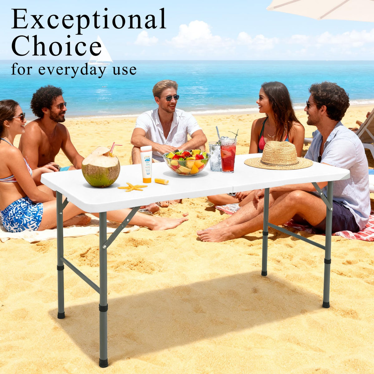 JALANCY folding-table rust-resistant frame ensures reliable indoor or outdoor use