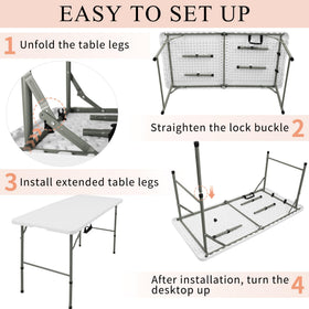 JALANCY folding-table compact storage fits in a car trunk