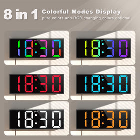 JALL 12-inch clock display DST setting showing automatic time adjustments