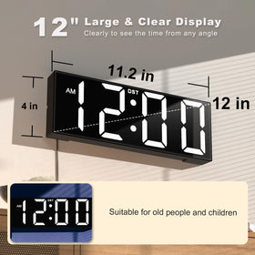 JALL clock night-light view showing warm glow for late-night navigation