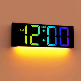 JALL 12-inch wall clock front view with large colorful display for easy reading.