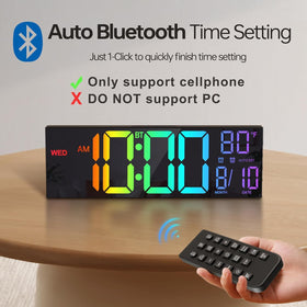 JALL clock with remote control for simple setup