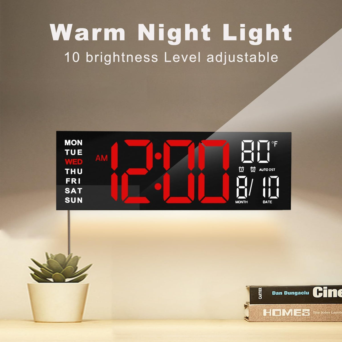 JALL clock supports countdown timer and alarms for reminders and events