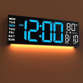 JALL 16-inch digital wall clock display clearly visible from afar