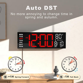 JALL clock auto-adjusts DST and uses brightness sensor for comfortable viewing