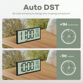 JALL auto-DST clock updates time for spring and fall.