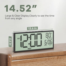 JALL battery-operated clock with long battery life for reliable placement.
