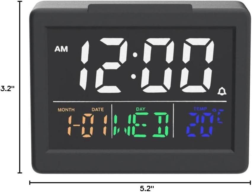 JALL alarm clock backup battery maintains time during outages