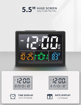JALL alarm clock brightness control for comfortable viewing day or night