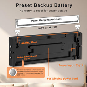 Included 5V power adapter ensures continuous operation without battery limits.
